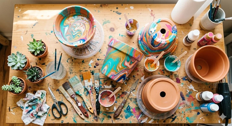 DIY Painted Plant Pot Ideas