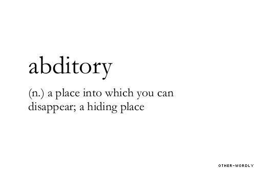 Abditory Word That I Want Tattooed