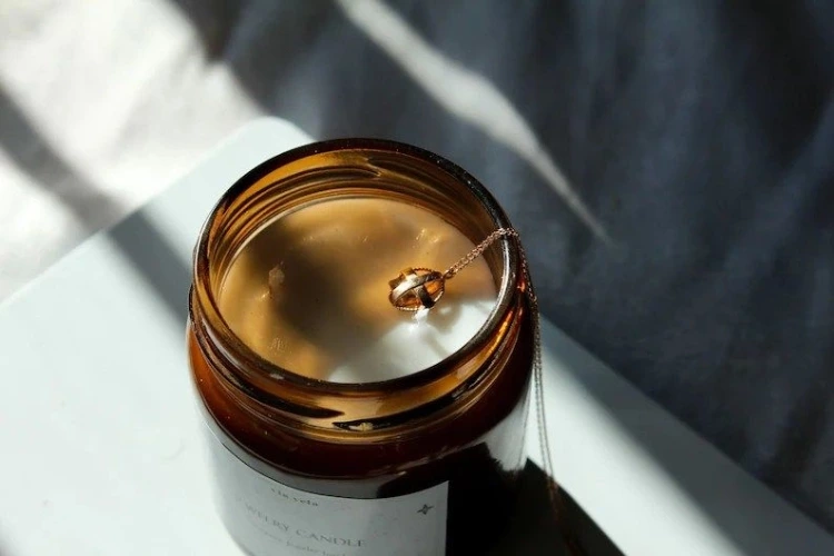 Jar Candle With Jewelry Inside Jewelry Infused Jar Candle Image 1