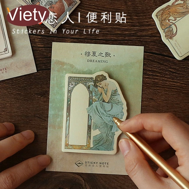 4 Pcs/Lot Vintage Sculpture Goddess Memo Pad Planner Sticky Note Paper Sticker Kawaii Stationery Pepalaria 30Sheet