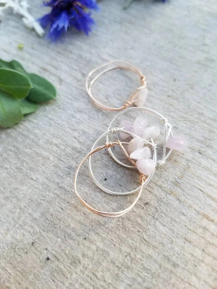 Pink Kunzite Crystal Ring Made To Order Kunzite Ring Image 4