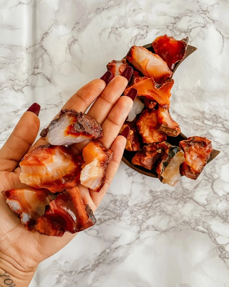 Rough Carnelian Ethically Sourced Black Owned Rough Carnelian Image 1