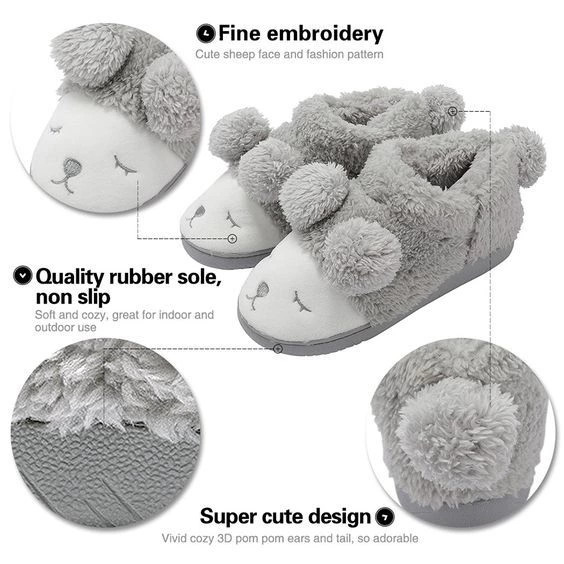 Summer Mae Women's Warm Plush Soft Sole Indoor Slipper: Amazon.co.uk: Shoes & Bags